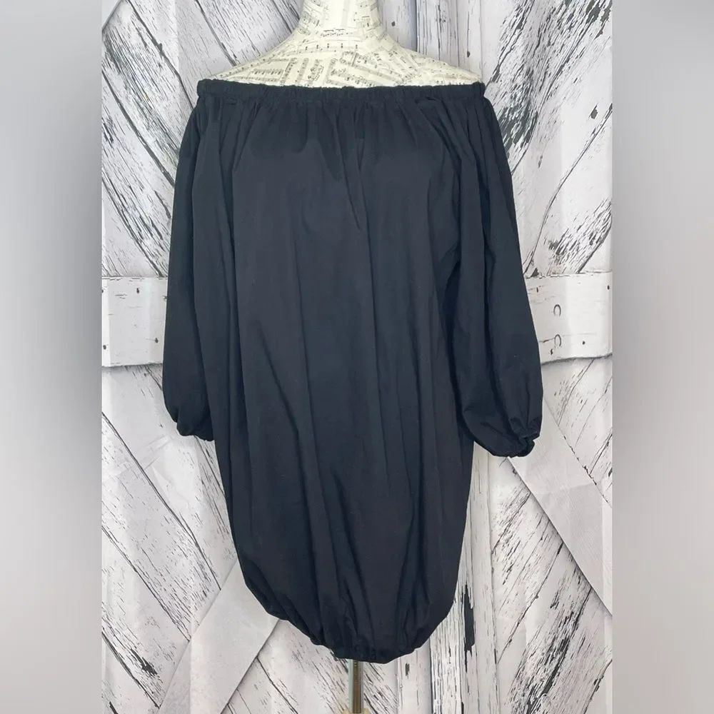Inc USA Balloon Dress Off The Shoulder Black L